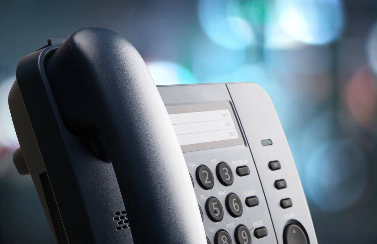 Close-up on VoIP Phone
