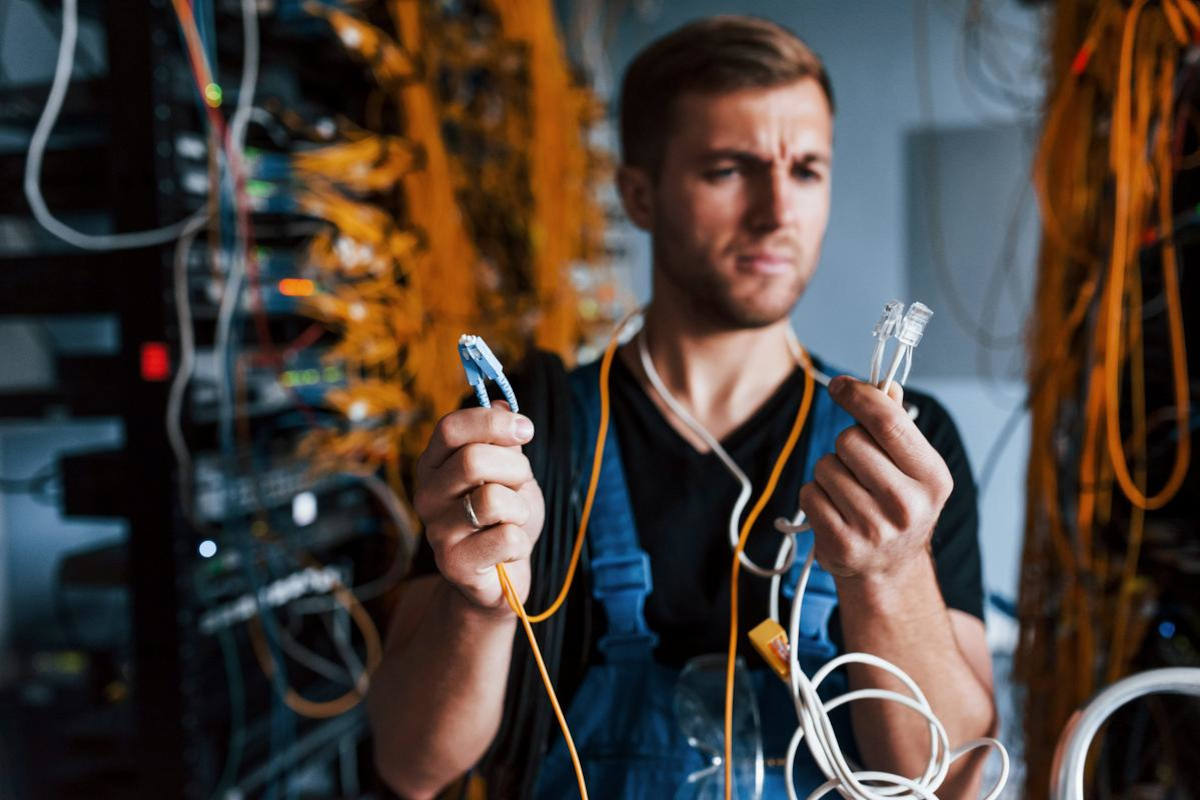 Voice and data cabling infrastructure.