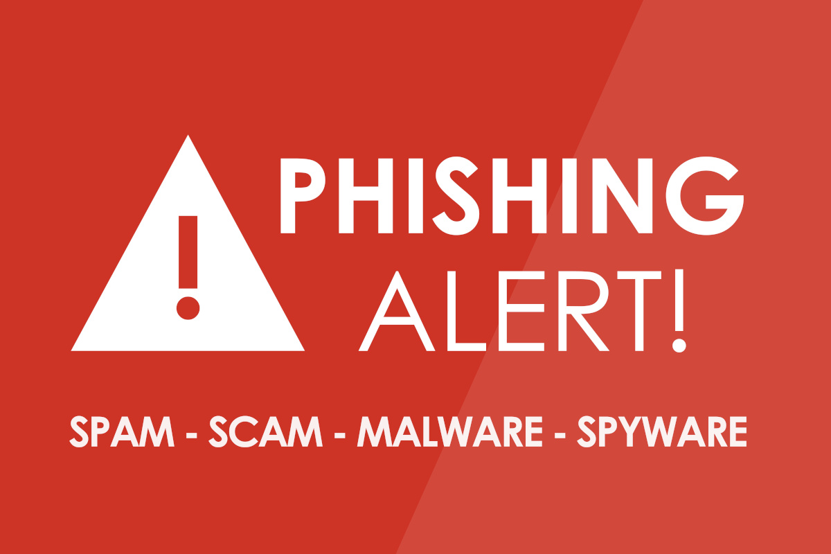 An alert for phishing scams