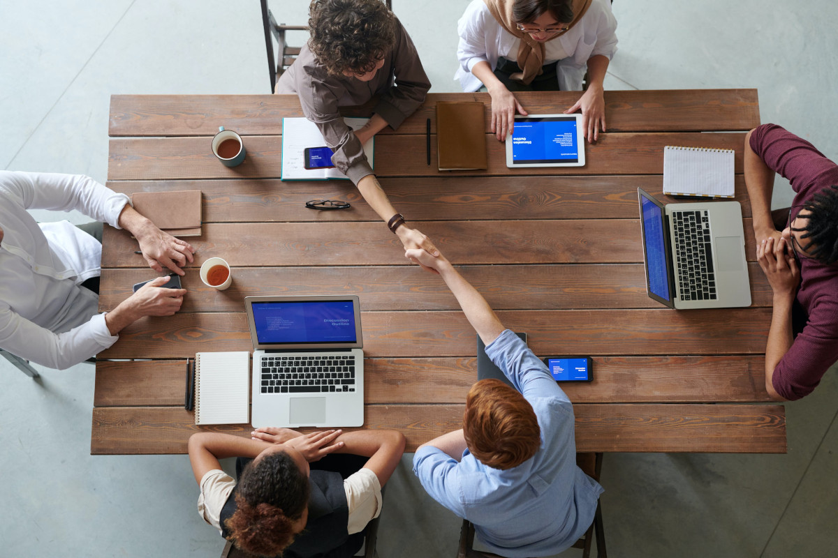 Business people having a meeting