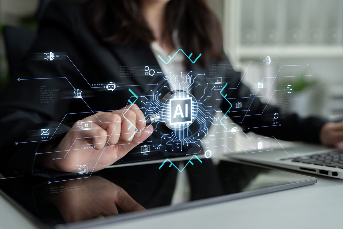 AI integration connecting business systems and communications platforms.